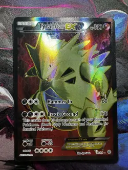 Tyranitar EX 91/98 Full Art Ancient Origins Pokemon Card LP - Image 1