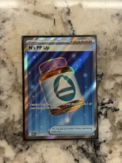 Pokemon N's PP Up Trainer Full Art Foil Rare Card 262/217 ASC - Image 1