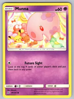 Munna 88/236 Common Unified Minds Pokemon Near Mint - Image 1