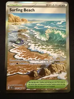 Surfing Beach 114/086 Pokemon Chaos Rising Full Art NM - Image 1