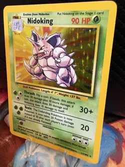 1999 Pokemon Base Set Nidoking Holo 11/102 NM WOTC Vintage Rare - Image 3