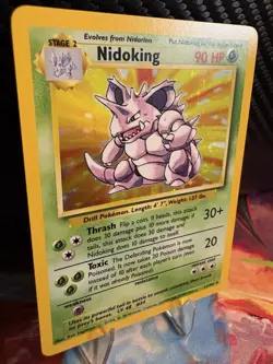 1999 Pokemon Base Set Nidoking Holo 11/102 NM WOTC Vintage Rare - Image 4