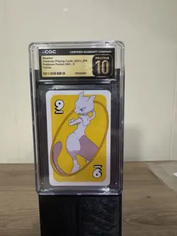 CGC Pristine 10 Mewtwo Pokemon Pocket UNO Yellow #9 (Japanese, 2021) - Image 1