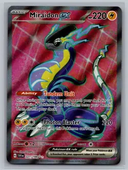 Miraidon ex 227/198 Ultra Rare Scarlet & Violet Pokemon Near Mint - Image 1