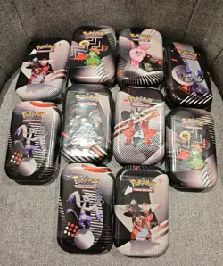 Pokemon TCG Unova Mini Tins Black Bolt &White Flare x 10 New& Sealed - Image 1