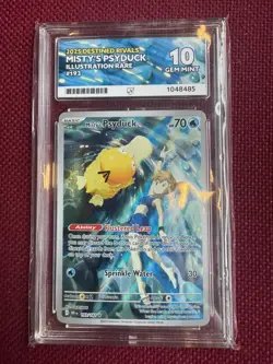 Pokemon TCG Misty's Psyduck Illustration Rare Destined Rivals 193/182 Ace 10 - Image 1