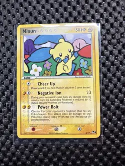 MINUN POP Series 3 Set POKEMON Holo 2006 Trading Card 4/17 TCG - Image 1