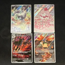 Pokemon Mega Ascended Heroes Illustration Rare 4 Card Lot Numel, Slurpuff, Etc - Image 1