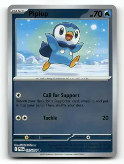 Piplup 027/094 - Phantasmal Flames Reverse Holo - Pokemon Card NM/M - Image 1