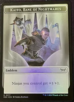 FOIL - Kaito, Bane of Nightmares Emblem / Gremlin - Duskmourn - MTG Magic - NM - Image 1