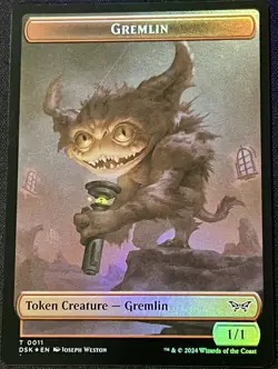 FOIL - Kaito, Bane of Nightmares Emblem / Gremlin - Duskmourn - MTG Magic - NM - Image 2