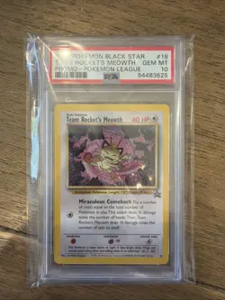 2000 Pokemon Team Rocket's Meowth 18/53 Wotc Promo Regular Psa 10 - Image 1