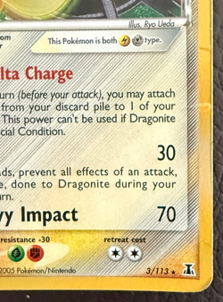 Pokemon Dragonite Card - EX Delta Species 3/113 Holo Rare 2005 - Image 5