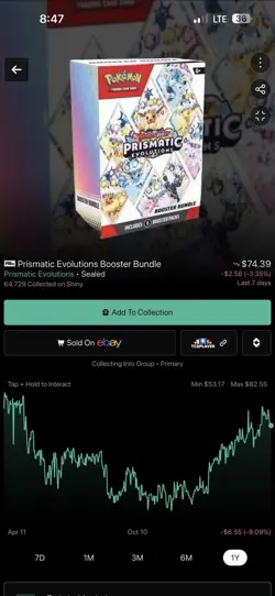 Pokemon Prismatic Evolutions Booster Bundle Collectors Edition 6 Packs English - Image 5
