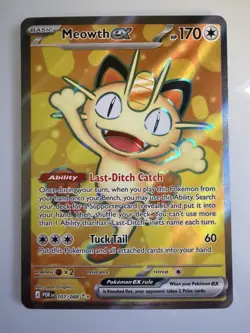 Pokemon Co. Meowth EX Perfect Order 107/088 Full Art Holo Ultra Rare NM - Image 1
