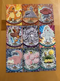 Vintage Pokemon Tv Animation Lot of 9. 2 Black Logo, 7 Blue Label, 2 Foil - Image 1