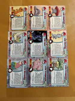 Vintage Pokemon Tv Animation Lot of 9. 2 Black Logo, 7 Blue Label, 2 Foil - Image 2