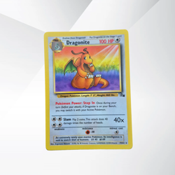 Dragonite (R) 19/62 Pokemon Non-Holo Fossil Vintage Wizards Era Pokemon TCG - Image 1