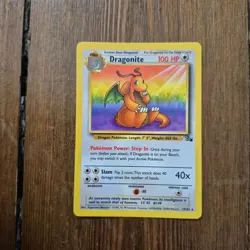 Dragonite (R) 19/62 Pokemon Non-Holo Fossil Vintage Wizards Era Pokemon TCG - Image 2