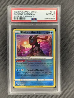 PSA 10 Radiant Greninja #046/189 Sword & Shield Astral Radiance 2022 Pokemon TCG - Image 2