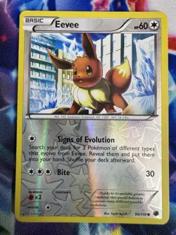 2013 Pokemon TCG Eevee 90/116 Plasma Freeze Reverse Holo Common Card - Image 1