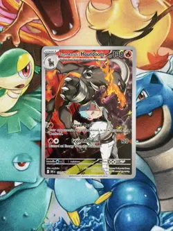 Pokemon TCG Team Rocket's Houndoom Illustration Rare Destined Rivals 191/182 - Image 1