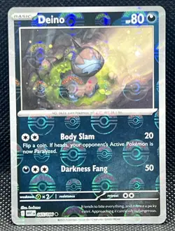 Pokemon TCG Deino 65/86 Pokeball Reverse Holo White Flare - Image 1
