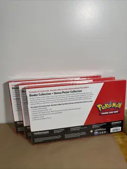 Sams Club's Pokemon Black Bolt & White Flare Poster Binder Booster Box Lot Of 3 - Image 4