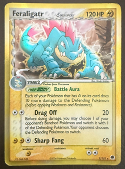 Pokemon Feraligatr (Delta Species) 2/101 Dragon Frontiers Reverse Holo - 2006 - Image 1