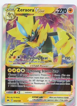 Zeraora VSTAR 055/159 Ultra Rare Holo Crown Zenith NM Pokemon - Image 1