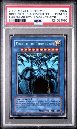 Obelisk The Tormentor GBI-002 Secret Rare Promo Yugioh PSA 10 *697 - Image 2