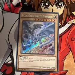 * BLUE-EYES WHITE DRAGON * 1ST EDITION SECRET RARE (ALT ART MVP1-ENS55 YUGIOH LP - Image 1