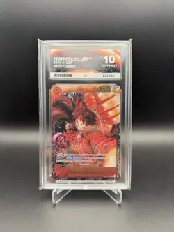 One Piece Monkey D.Luffy ST01-012 Anniversary GEM MINT 10 Ace - Image 1