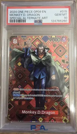 One Piece Monkey D Dragon SP OP07-015 PSA 10 - Image 1