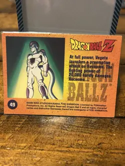 Dragon Ball Z Card #49 FUNimation Etched Foil BASE 2000 - Image 2