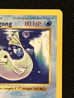 Pokemon Dewgong 25/102 (1st Edition) Shadowless *Near Mint* Never Played Card - Image 4