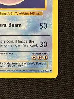 Pokemon Dewgong 25/102 (1st Edition) Shadowless *Near Mint* Never Played Card - Image 5