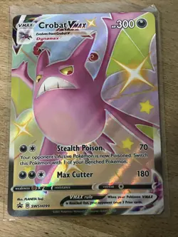 Pokemon Crobat VMAX SWSH099 Sword & Shield Holo Black Star Promo TCG Card - Image 1