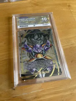 Dragon Ball Gold Energy Marker E01-11 Captain Ginyu Ace Graded 10 Promo Card - Image 4