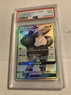 2019 Pokemon Sun & Moon Hidden Fates #SV69 Fa/Umbreon Gx Hidden Fates PSA 9 - Image 2