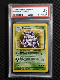 1999 Pokemon Base Set Nidoking Holo PSA 9 MINT 11/102 - Image 1