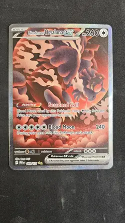 MINT Pokemon Bloodmoon Ursaluna ex 168/131 Prismatic Evolutions SIR Holo EN - Image 1
