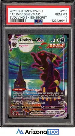 Pokemon 2021 Umbreon VMAX 215/203 Alt Art Evolving Skies GEM MINT PSA 10 - Image 1