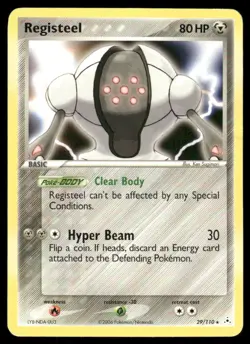 2006 Pokemon Registeel Rare Holon Phantoms 29/110 DMG - Image 1