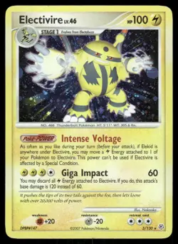 2007 Pokemon Electivire Holo Rare Diamond & Pearl 3/130 Holo DMG - Image 1