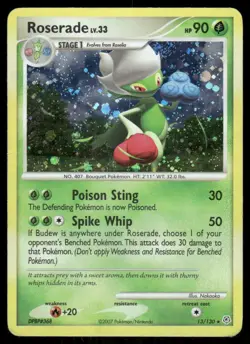 2007 Pokemon Roserade Holo Rare Diamond & Pearl 13/130 Holo DMG - Image 1