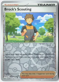 Brock's Scouting 146/159 Uncommon Journey Together Pokemon Reverse Holo NM - Image 1