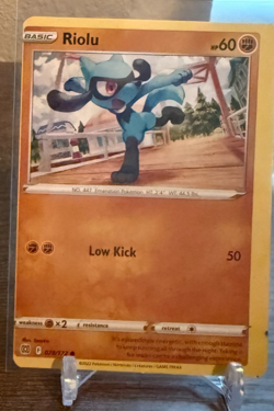 Pokemon - Brilliant Stars - Riolu #78 Error Misprint Alignment Dot - Image 1