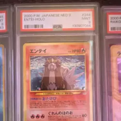 Pokemon Neo 3 2000 Japanese Holo Lot Suicune ,Entei ,Raikou sequential New Cert - Image 3