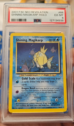 PSA 6 GRADED 2001 POKEMON NEO REVELATION #66 SHINING MAGIKARP-HOLO - Image 2